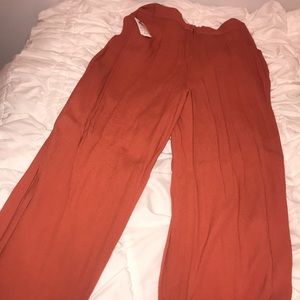 Brand new high waisted orange dress pants